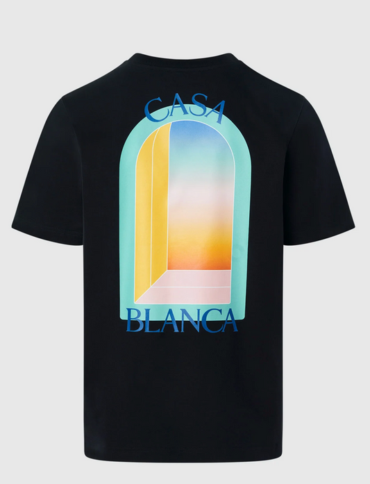 CASABLANCA L'ARC COLORE TEE BLACK