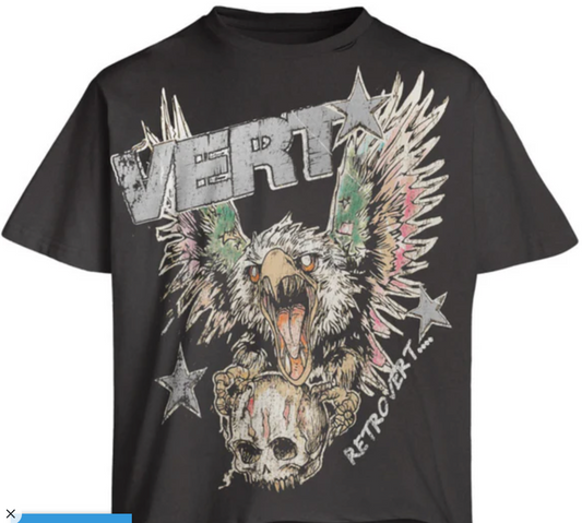 RETROVERT FALCON SKULL T-SHIRT GREY