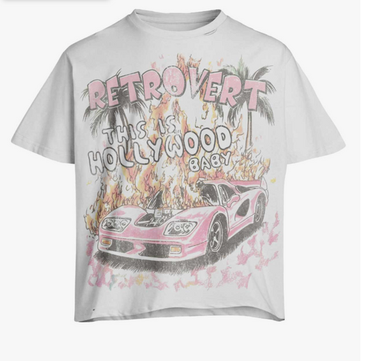 Retrovert Hollywood T-shirt Pink