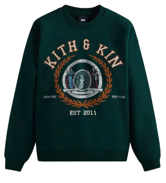Kith VINTAGE CREWNECK "DARK GREEN"