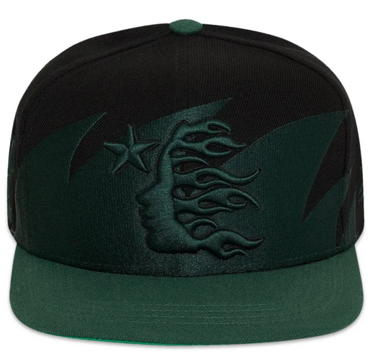 Hellstar Sharkteeth Snapback Hat 'Black/Green'