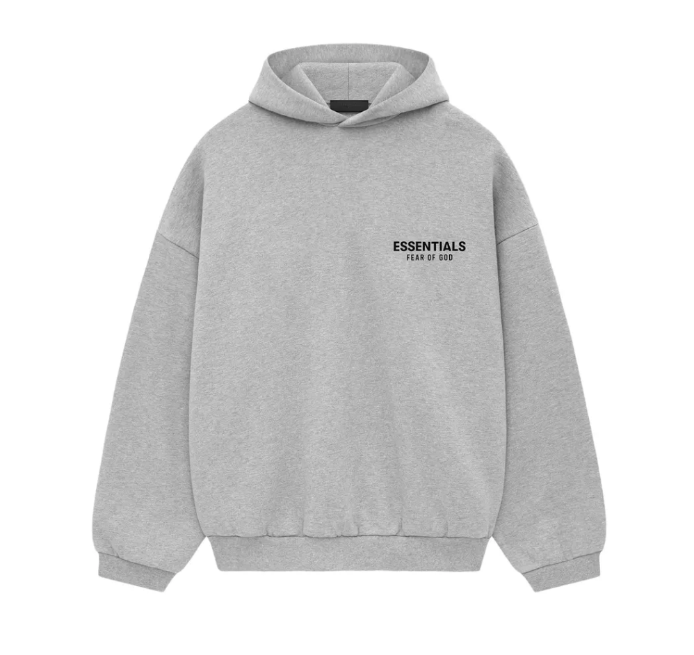 Fear of God Essentials Fleece Hoodie II 'Light Heather Grey' - Qualité Los Angeles