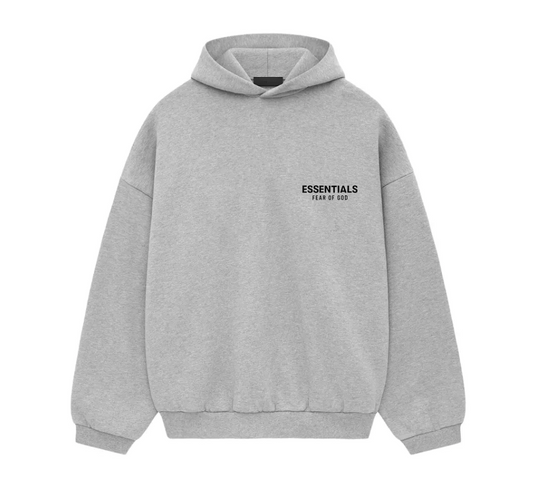 Fear of God Essentials Fleece Hoodie II 'Light Heather Grey' - Qualité Los Angeles