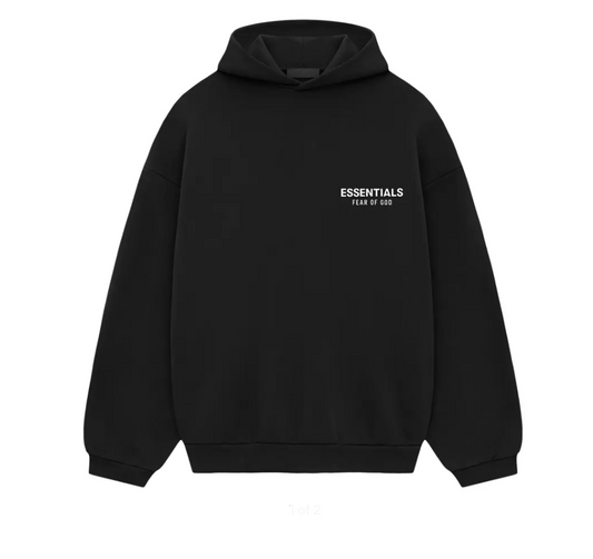 Fear of God Essentials Fleece Hoodie II 'Black' - Qualité Los Angeles