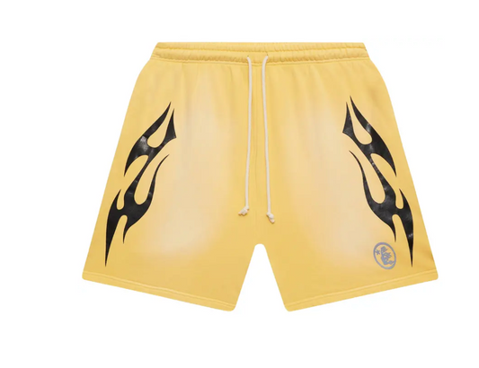 HellStar Flame Shorts Yellow - Qualité Los Angeles