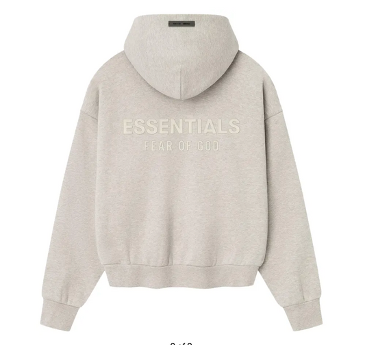 Fear of God Essentials Classic Hoodie 'Heather Stone' - Qualité Los Angeles