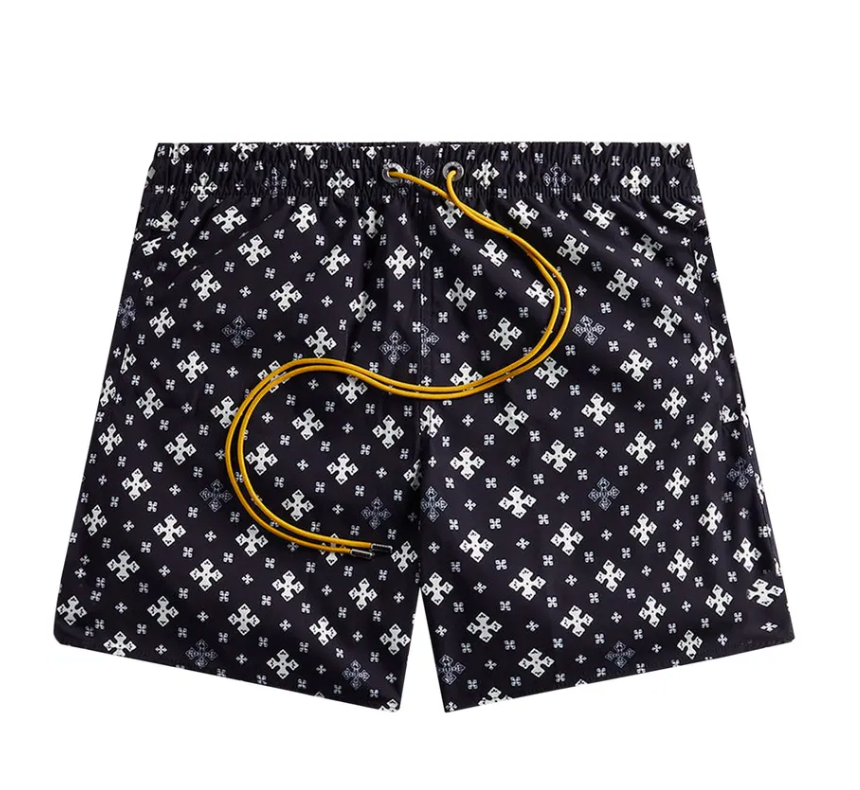 Rhude Cross Bandana Swim Short 'Black/White' - Qualité Los Angeles