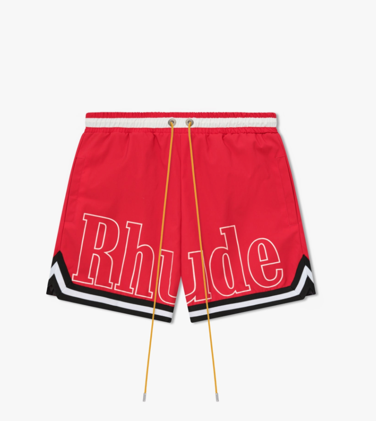 Rhude SSENSE Exclusive Red Swim Shorts - Qualité Los Angeles