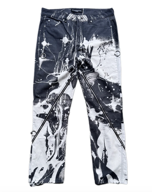 C.E.E.C. Rave Planet Zip Trousers - Qualité Los Angeles