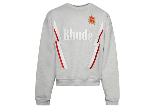 Rhude Lightning Crewneck Grey - Qualité Los Angeles