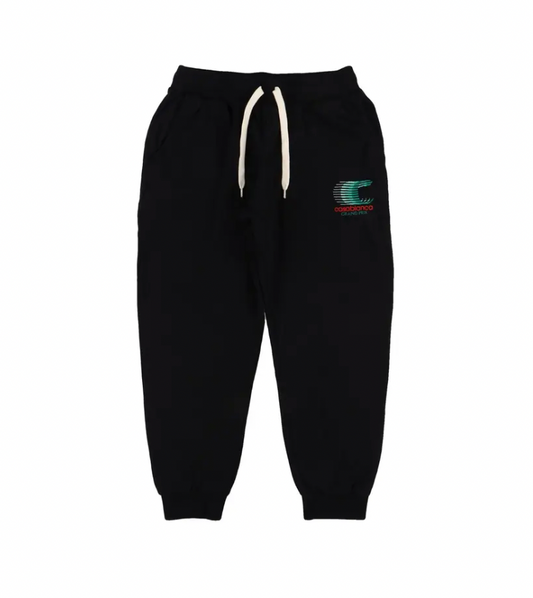 Casablanca GRAND PRIX LOGO EMBROIDERED SWEATPANT "BLACK" - Qualité Los Angeles