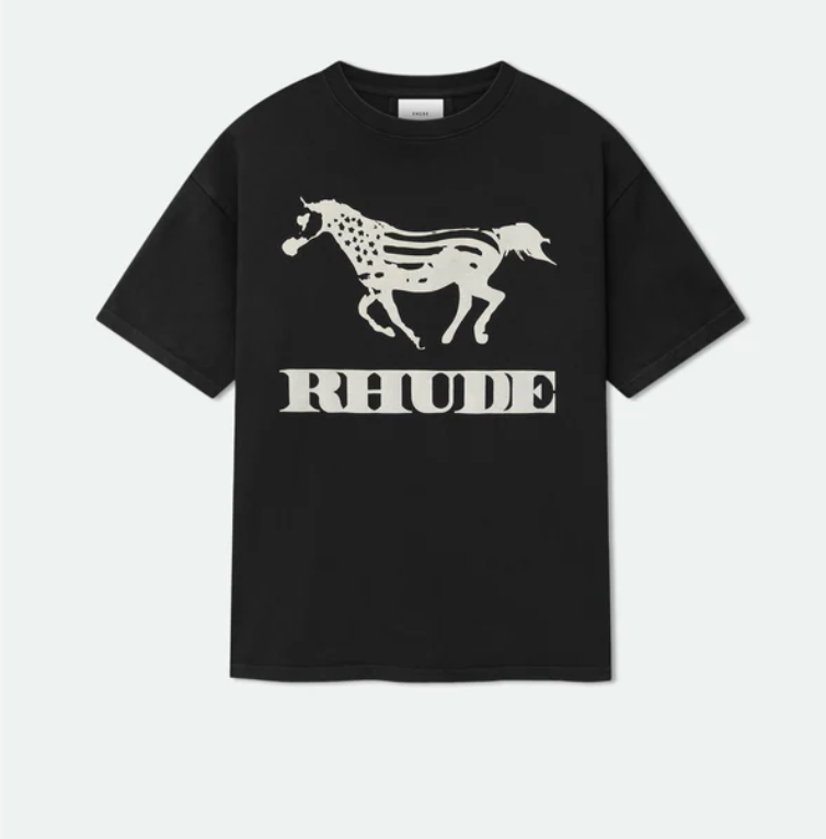 Rhude Dinero Black Tee - Qualité Los Angeles