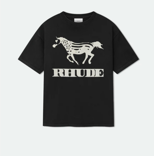 Rhude Dinero Black Tee - Qualité Los Angeles