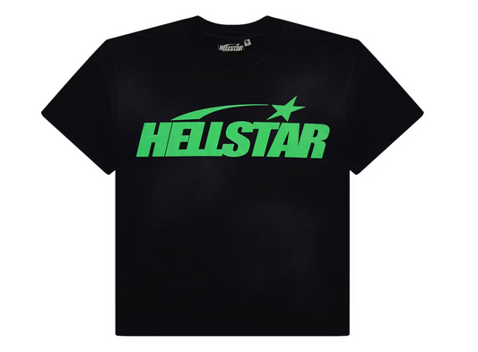 Hellstar Classic T-shirt (Regular Print) Black/Green - Qualité Los Angeles
