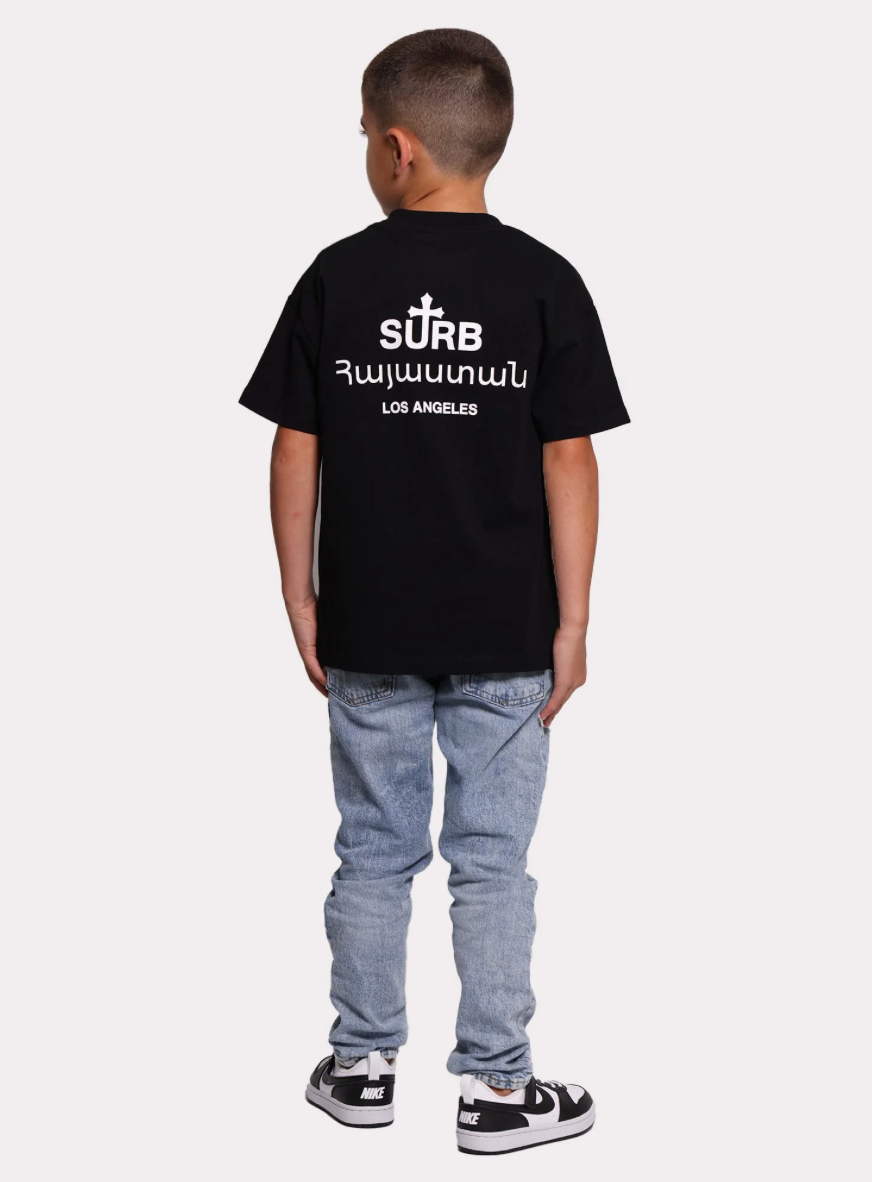 SURB Boys Essentials Tee Black - Qualité Los Angeles