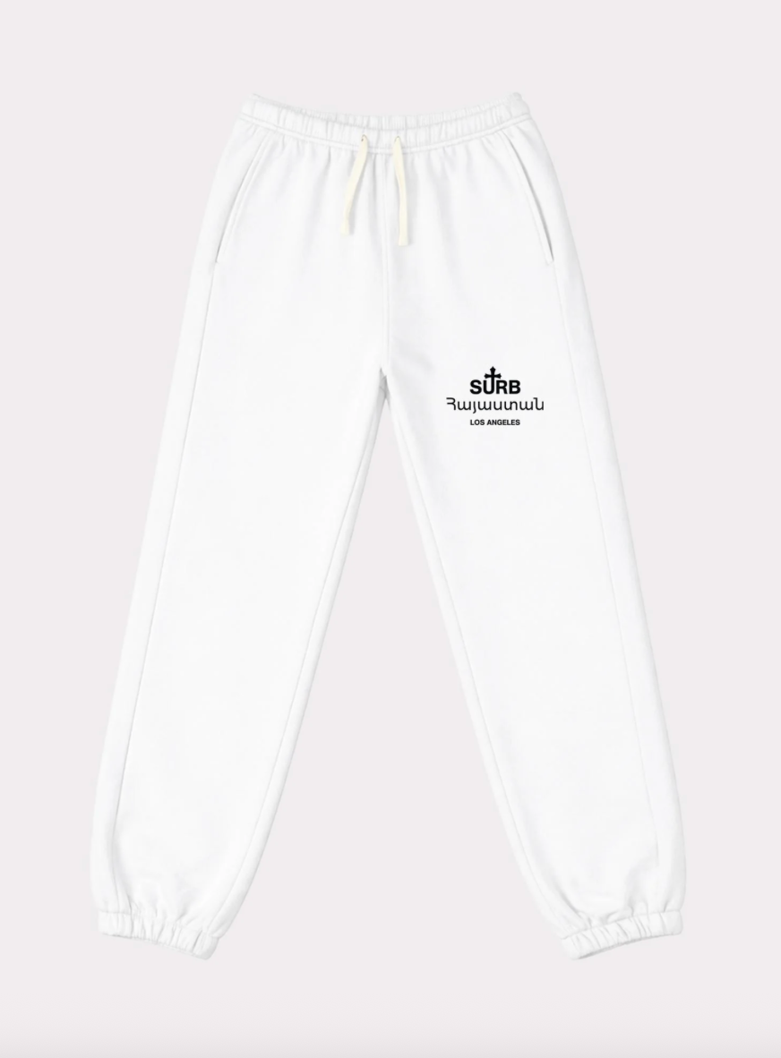 SURB Trek Joggers White - Qualité Los Angeles