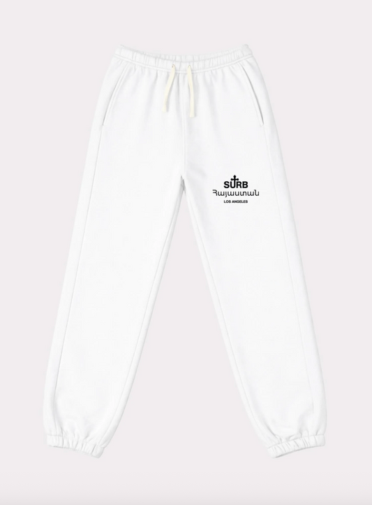 SURB Trek Joggers White - Qualité Los Angeles