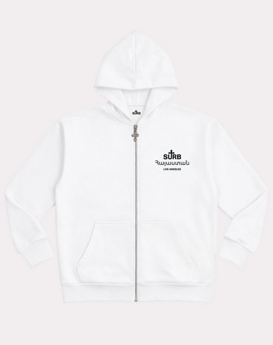 SURB Elevate Zip-Up White - Qualité Los Angeles