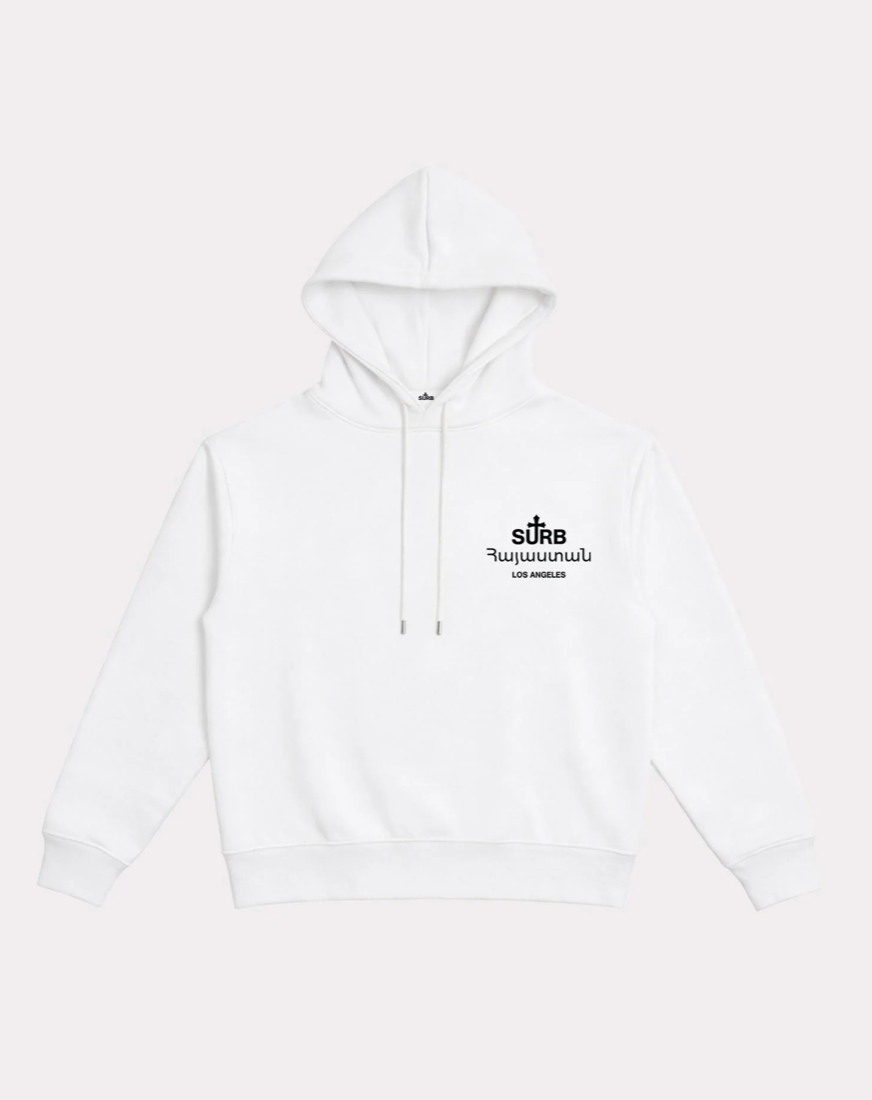 SURB Supreme Hoodie White - Qualité Los Angeles