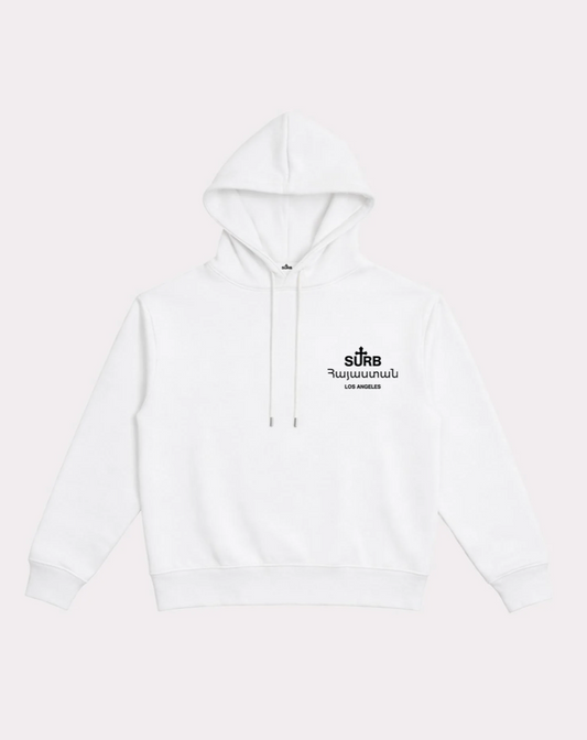 SURB Supreme Hoodie White - Qualité Los Angeles