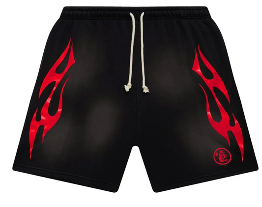 Hellstar Flame Short Black Red - Qualité Los Angeles
