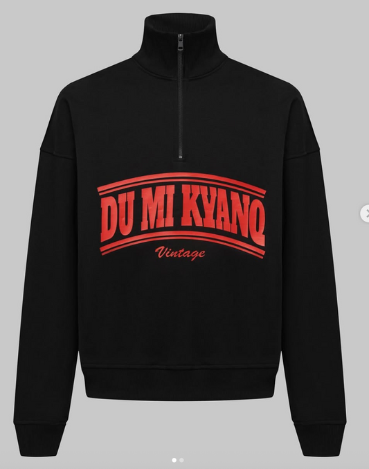 Du Mi Kyanq Vintage Quarter-Zip Black/Red - Qualité Los Angeles