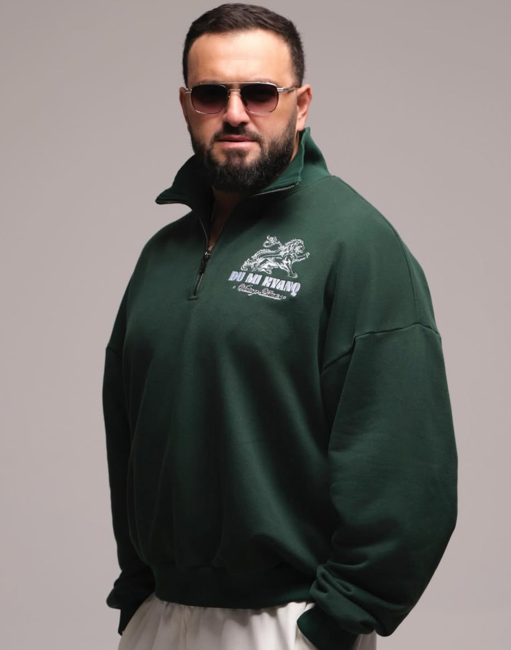 Du Mi Kyanq Vintage Quarter-Zip Green - Qualité Los Angeles