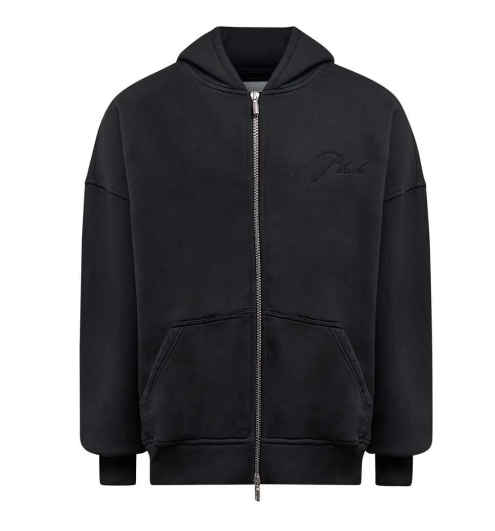 Rhude Zip Up Hoodie 'Vintage Black' - Qualité Los Angeles