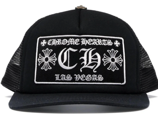 Chrome Hearts CH Las Vegas Trucker Hat Black/Black - Qualité Los Angeles