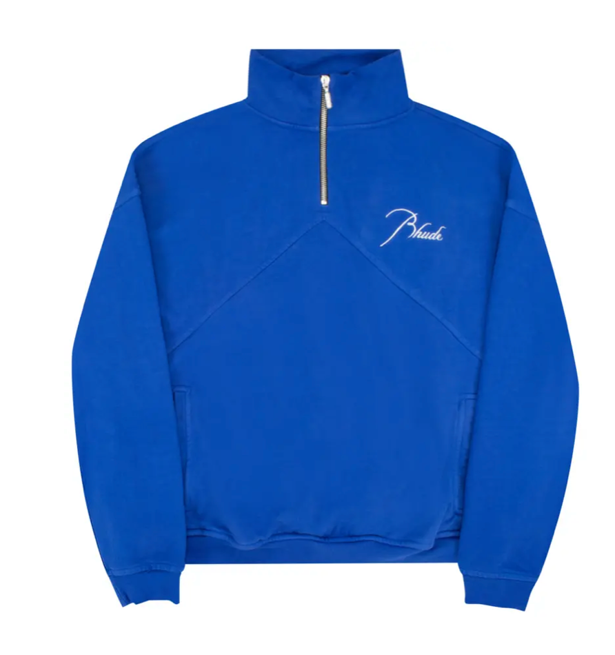 Rhude Quarter Zip Cobalt - Qualité Los Angeles