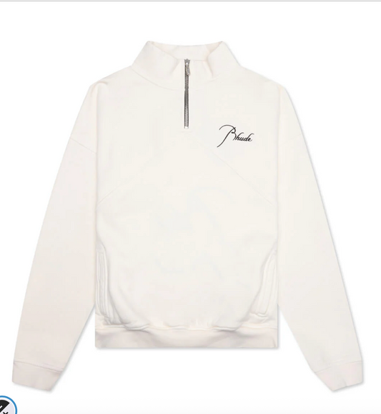 Rhude Quarter Zip Vintage White - Qualité Los Angeles