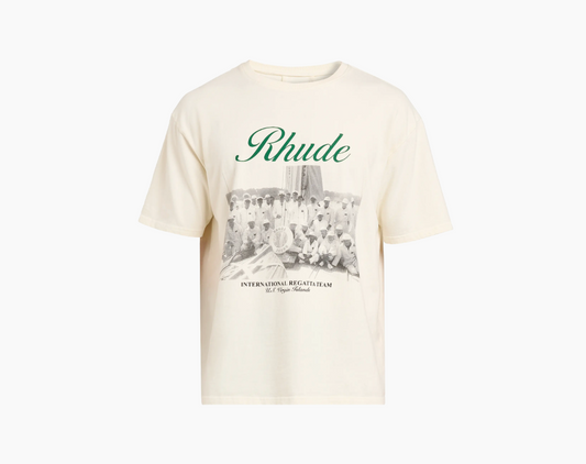 Rhude  Virgin Islands Script Cotton T-Shirt - Qualité Los Angeles
