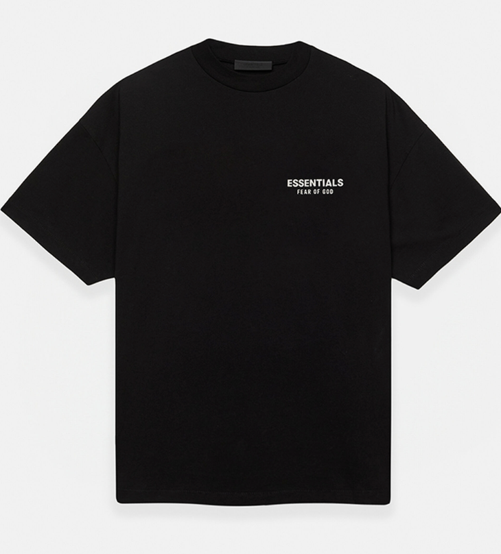 Fear of God ESSENTIALS Black Crew Neck T-Shirt - Qualité Los Angeles
