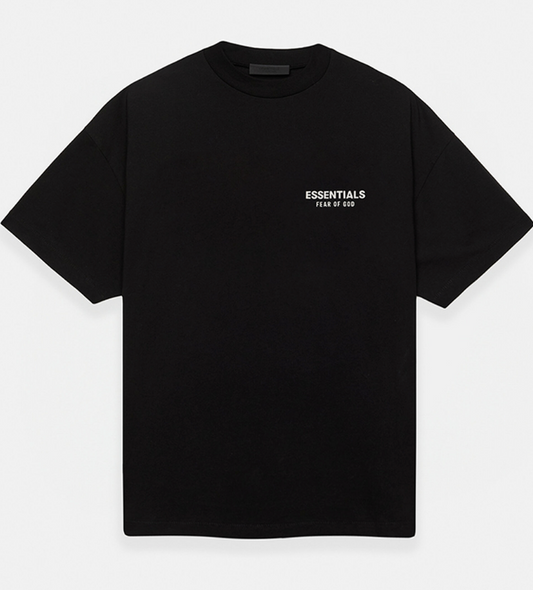 Fear of God ESSENTIALS Black Crew Neck T-Shirt - Qualité Los Angeles