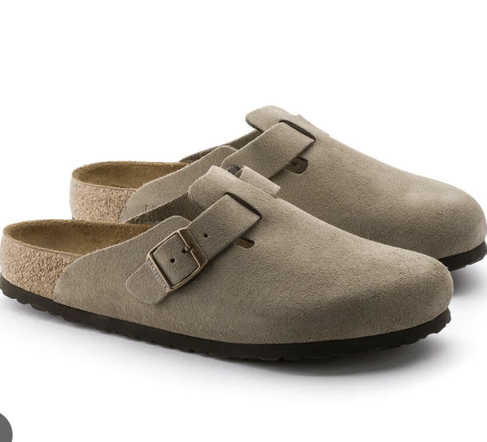 Birkenstock Boston Soft Footbed Suede Taupe - Qualité Los Angeles