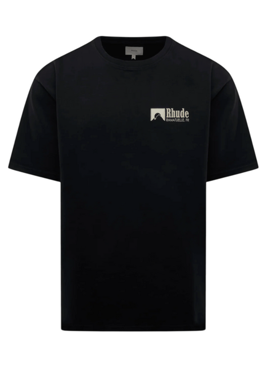 RHUDE RAMATUELLE INTL RACING TEE VTG BLACK/WHITE - Qualité Los Angeles