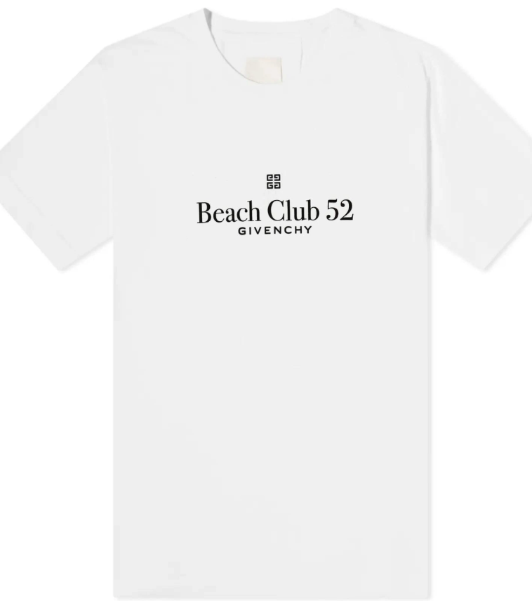 Givenchy Men's Beach Club 52 T-Shirt White - Qualité Los Angeles