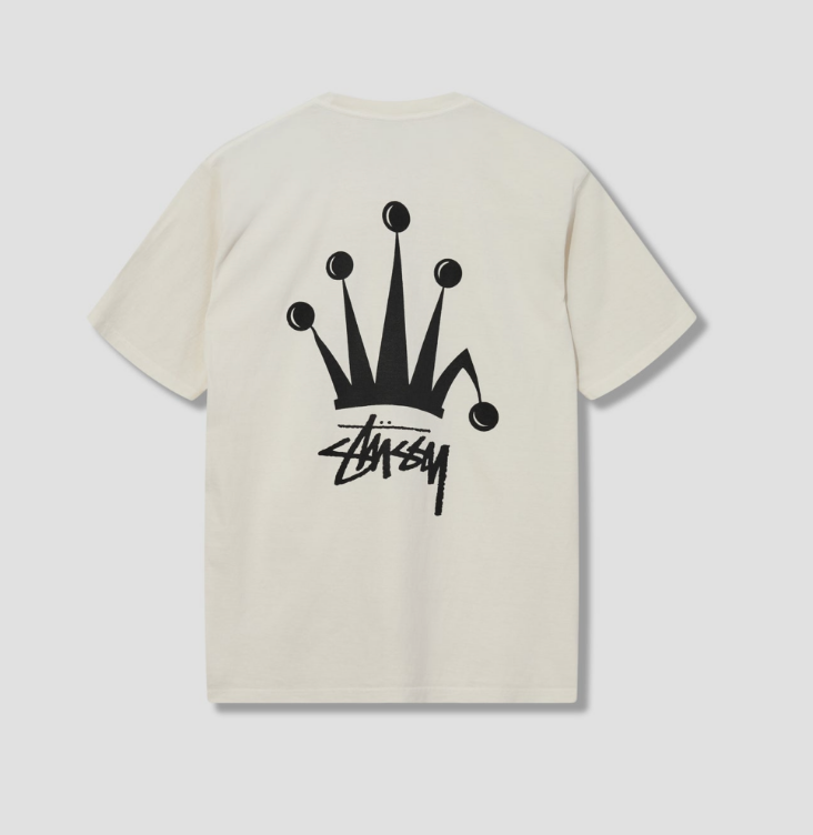 Stussy Regal Crown Pigment Dyed T-shirt White - Qualité Los Angeles