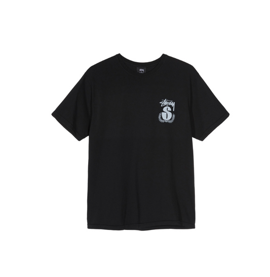 Stussy S Wreath Pigment Dyed Tee Black