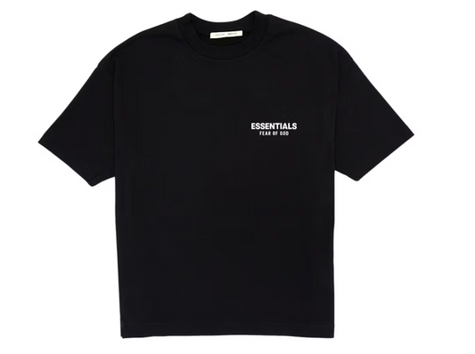 Fear of God Essentials Classic Short Sleeve Tee Jet Black - Qualité Los Angeles