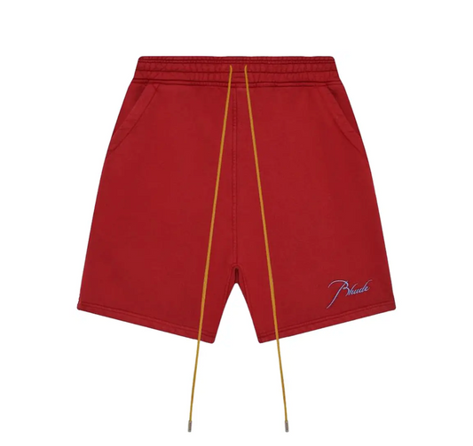 Rhude Classique Sweatshort Riviera 'Red/Sky Blue'