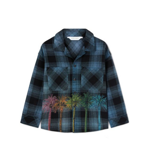 Palm Angels Kids Check Flannel Shirt