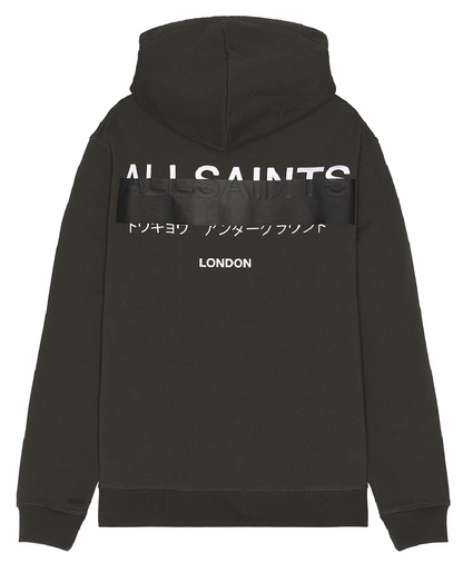AllSaints Redact Pullover Embroidered Logo Hoodie