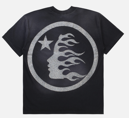 Hellstar Glitter Sport Logo Tee Vintage Grey