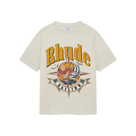 Rhude Port De T-shirt Vintage White