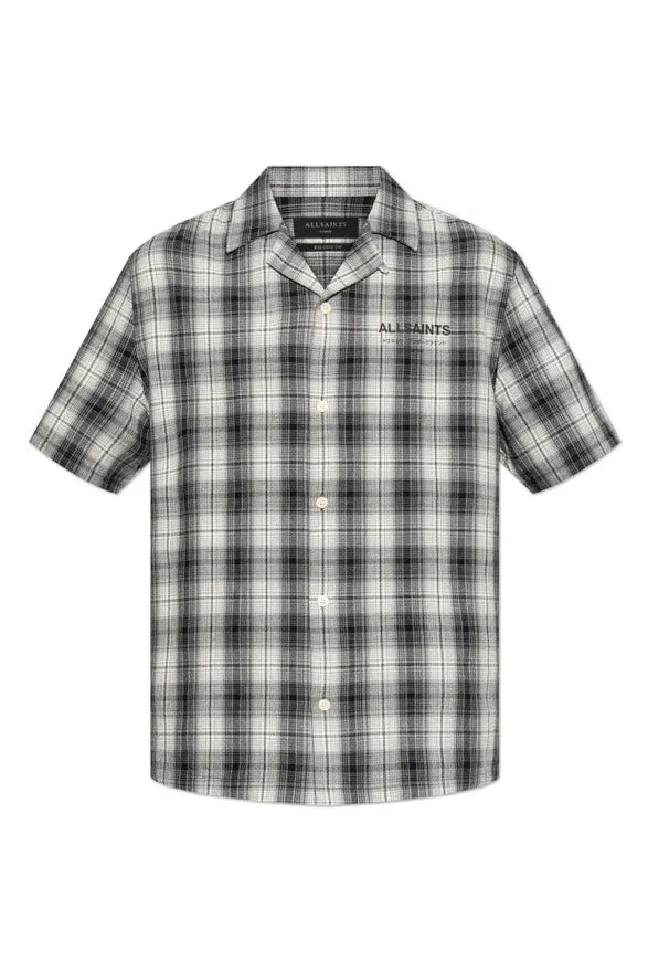 AllSaints Undermono Plaid Button-Up Shirt