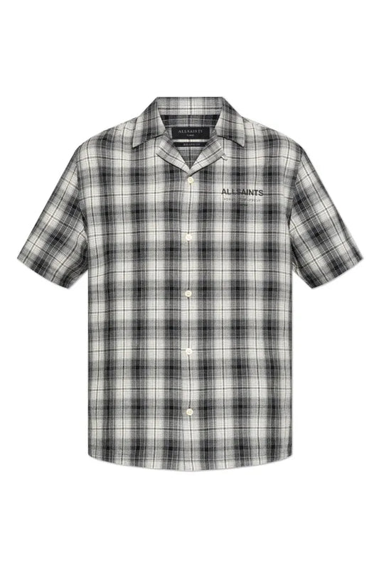 AllSaints Undermono Plaid Button-Up Shirt