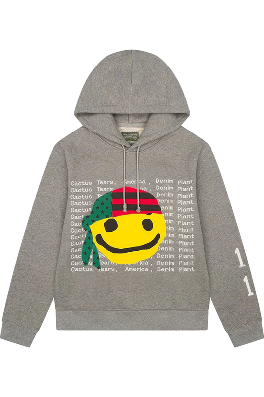 CPFM x Denim Tears Cactus Smiley Hoodie Grey