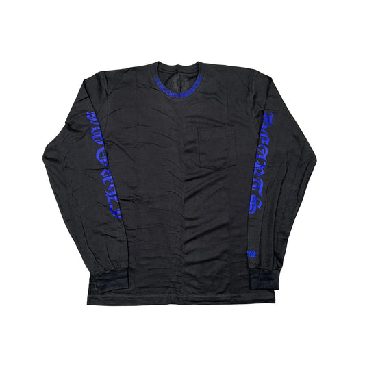 Chrome Hearts 1988 Neck Logo Long Sleeve T-shirt Black/Blue