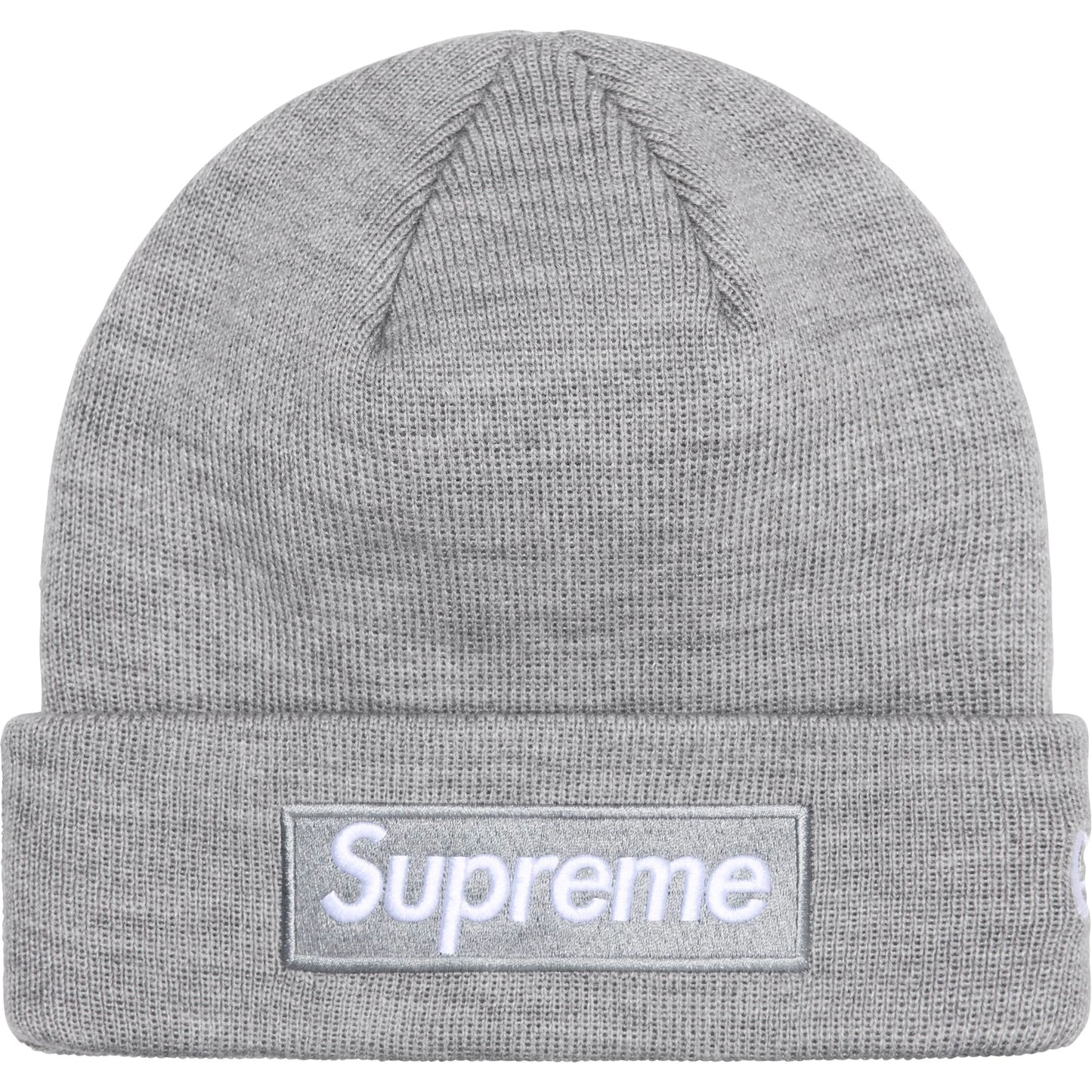 Supreme New Era Box Logo Beanie Grey